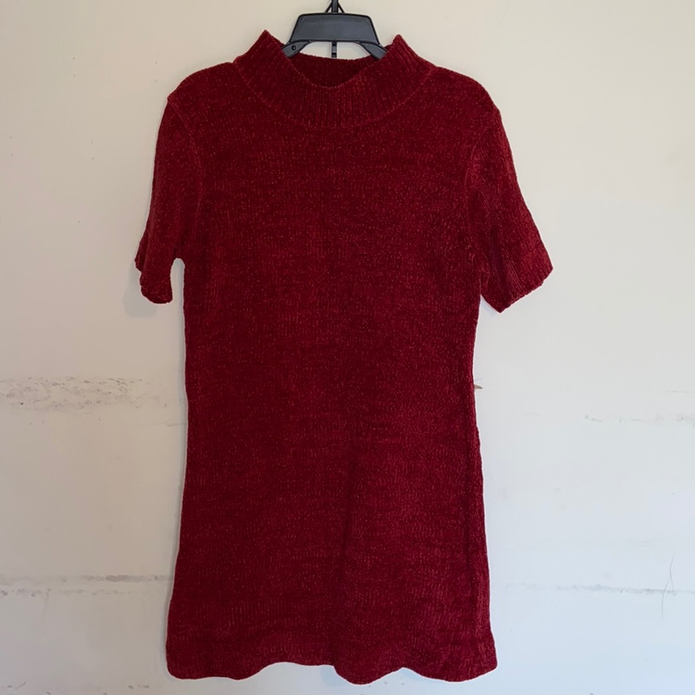 Coach and Camel red shirt-sleeve sweater dress